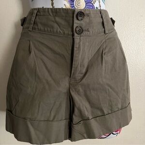 Banana Republic Pleated Cuffed Shorts Taupe